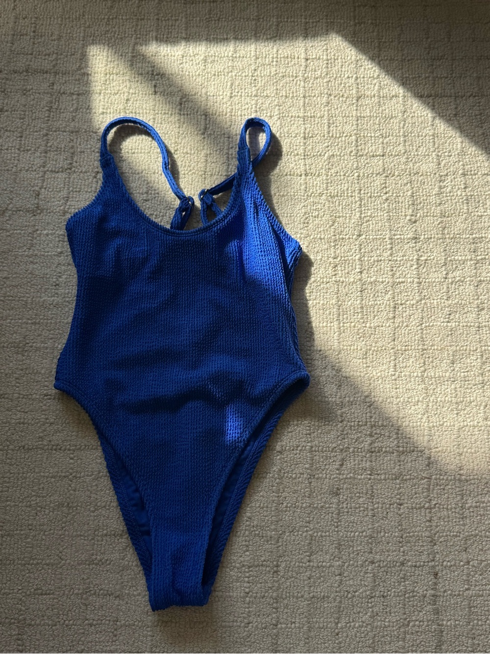 wild fable Royal Blue Textured One-Piece Swimsuit